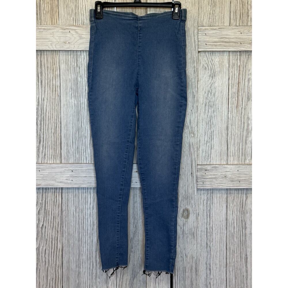 Free People‎ Jeans Womens 27 Skinny Blue Pull On Raw Hem Ankle 61855-16515125